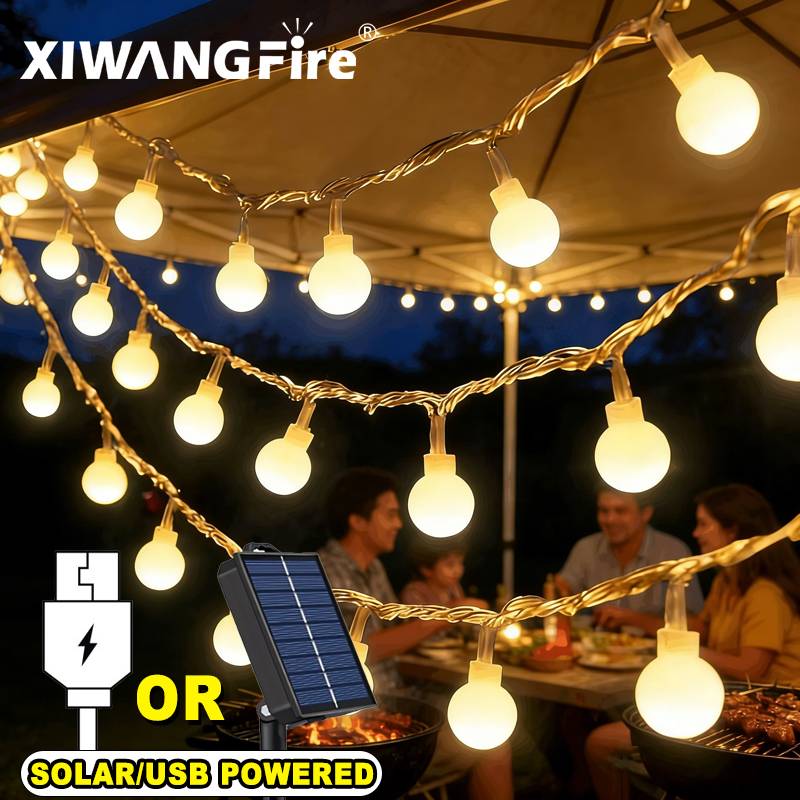 Farming For Agriculture - 3-10M Solar/USB/Battery String Lights, Fairy Globe