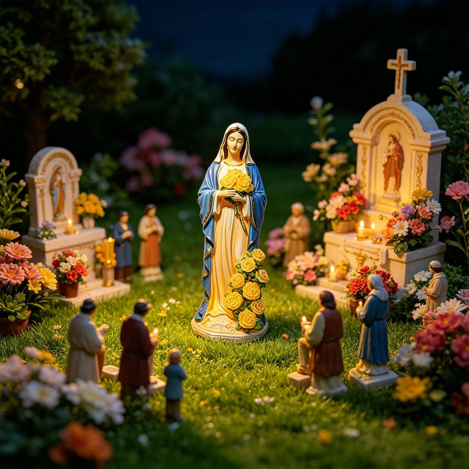Virgin Mary Solar Statue Garde - огляд і ціна Farming For Agriculture